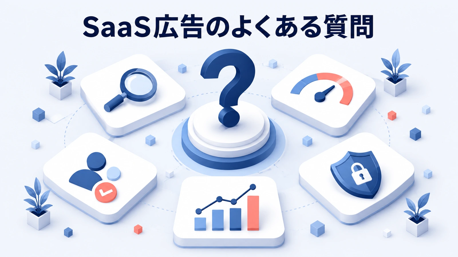 「SaaS広告のよくある質問」の要点を整理したImage 2.0図解