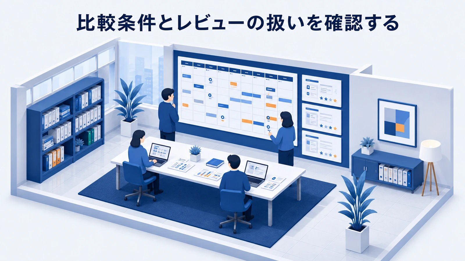 「比較条件とレビューの扱いを確認する」の要点を整理したImage 2.0図解