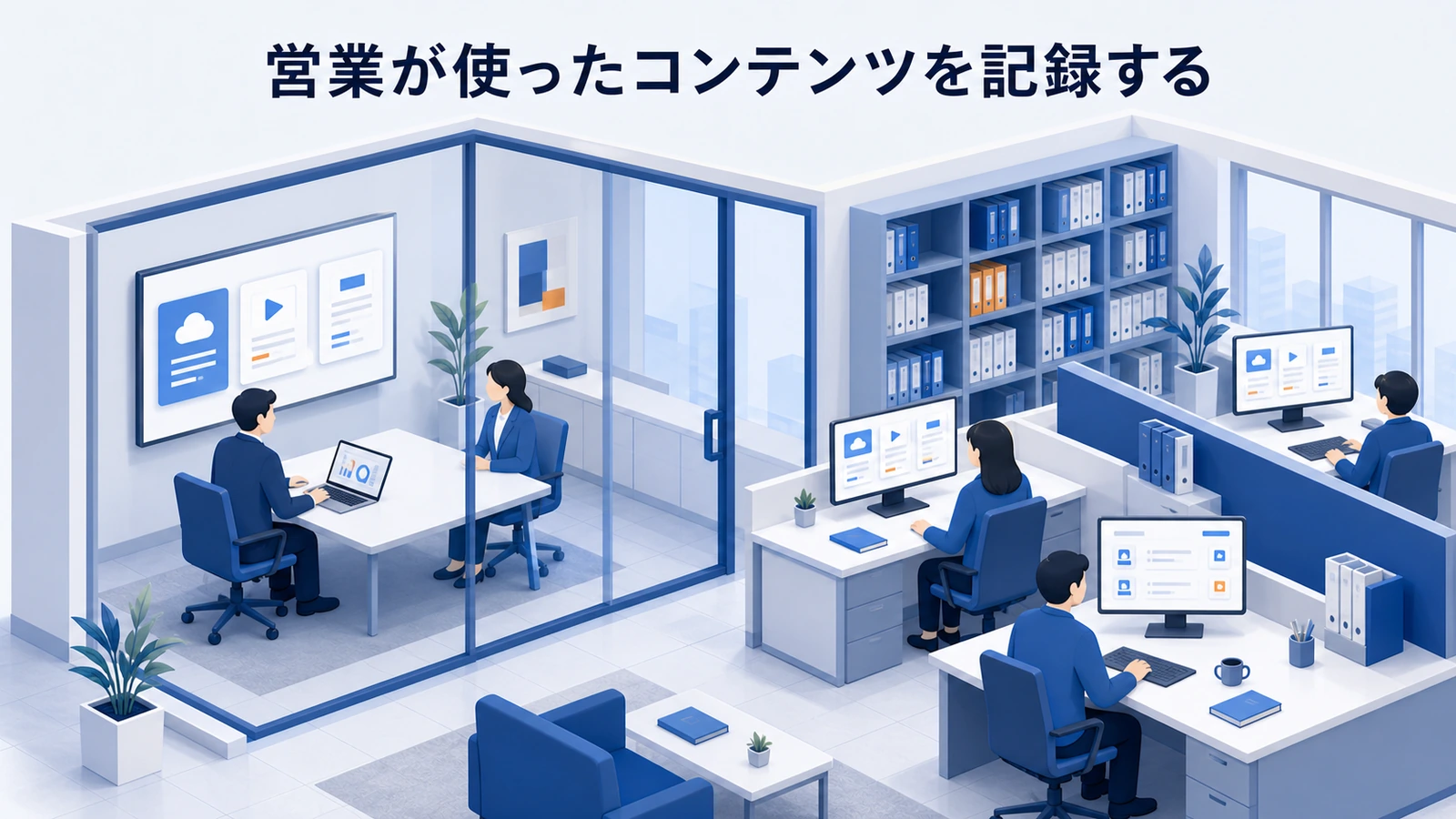 「営業が使ったコンテンツを記録する」の要点を整理したImage 2.0図解