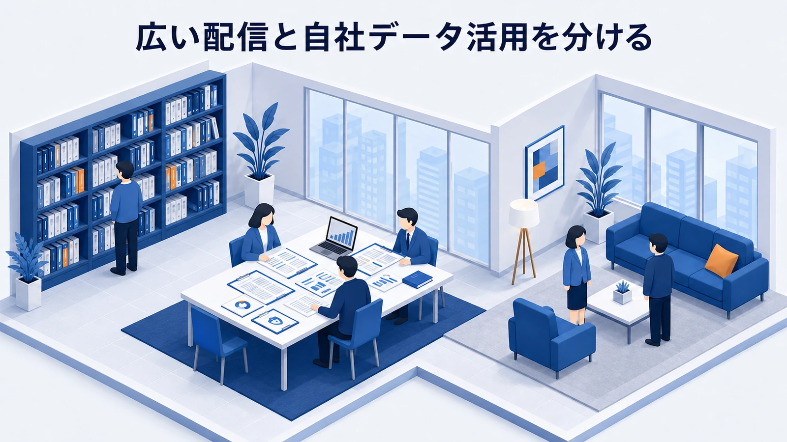 「広い配信と自社データ活用を分ける」の要点を整理したImage 2.0図解