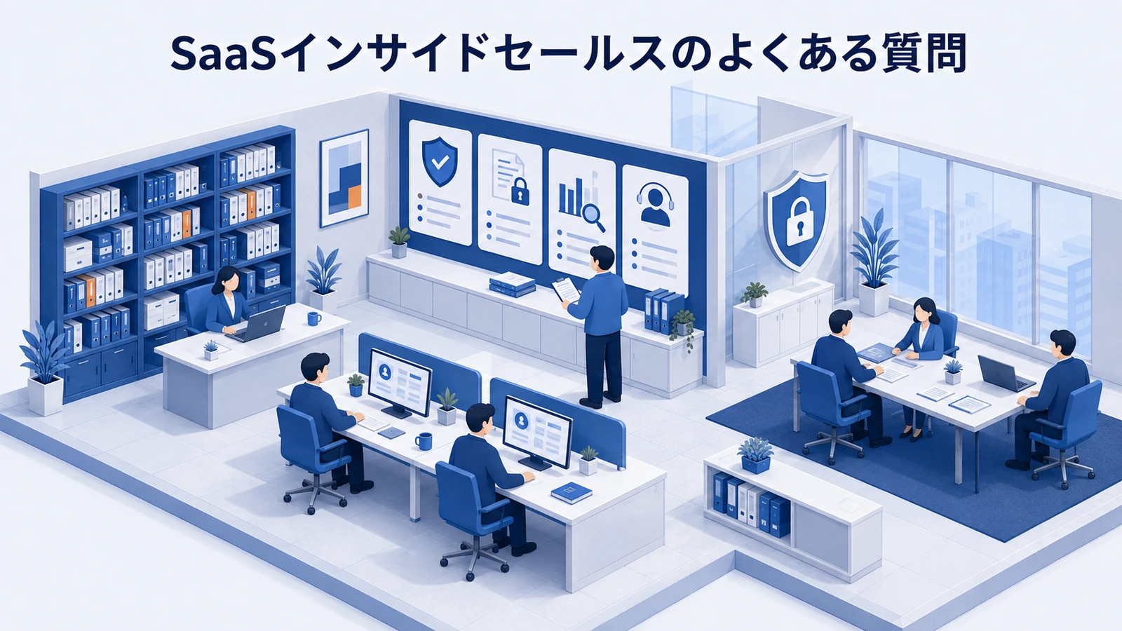 「SaaSインサイドセールスのよくある質問」の要点を整理したImage 2.0図解