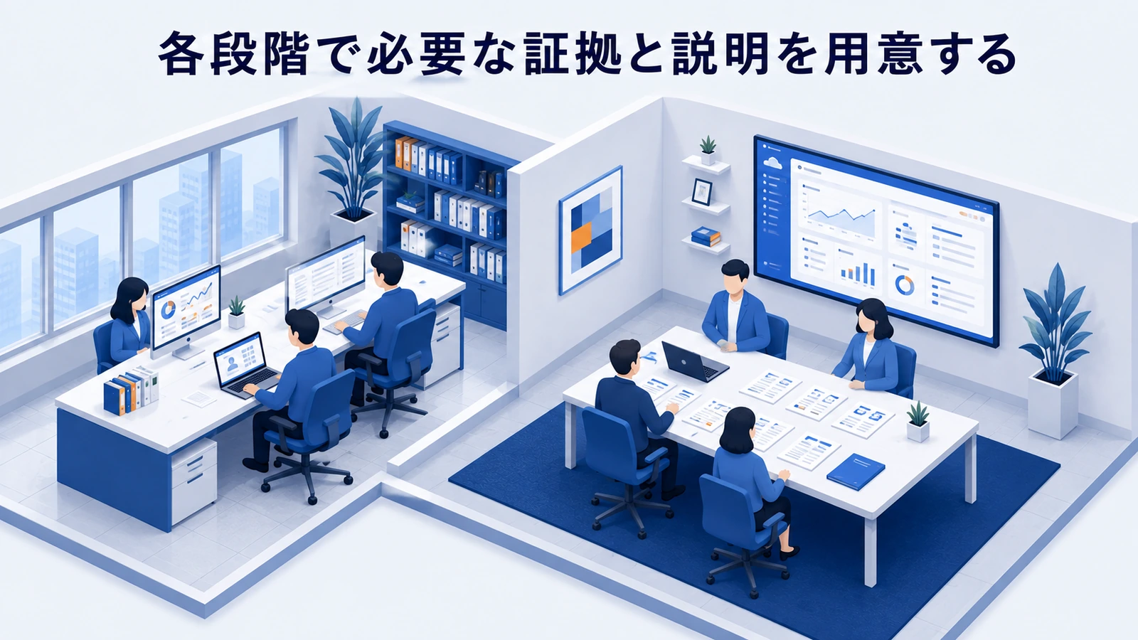 「各段階で必要な証拠と説明を用意する」の要点を整理したImage 2.0図解