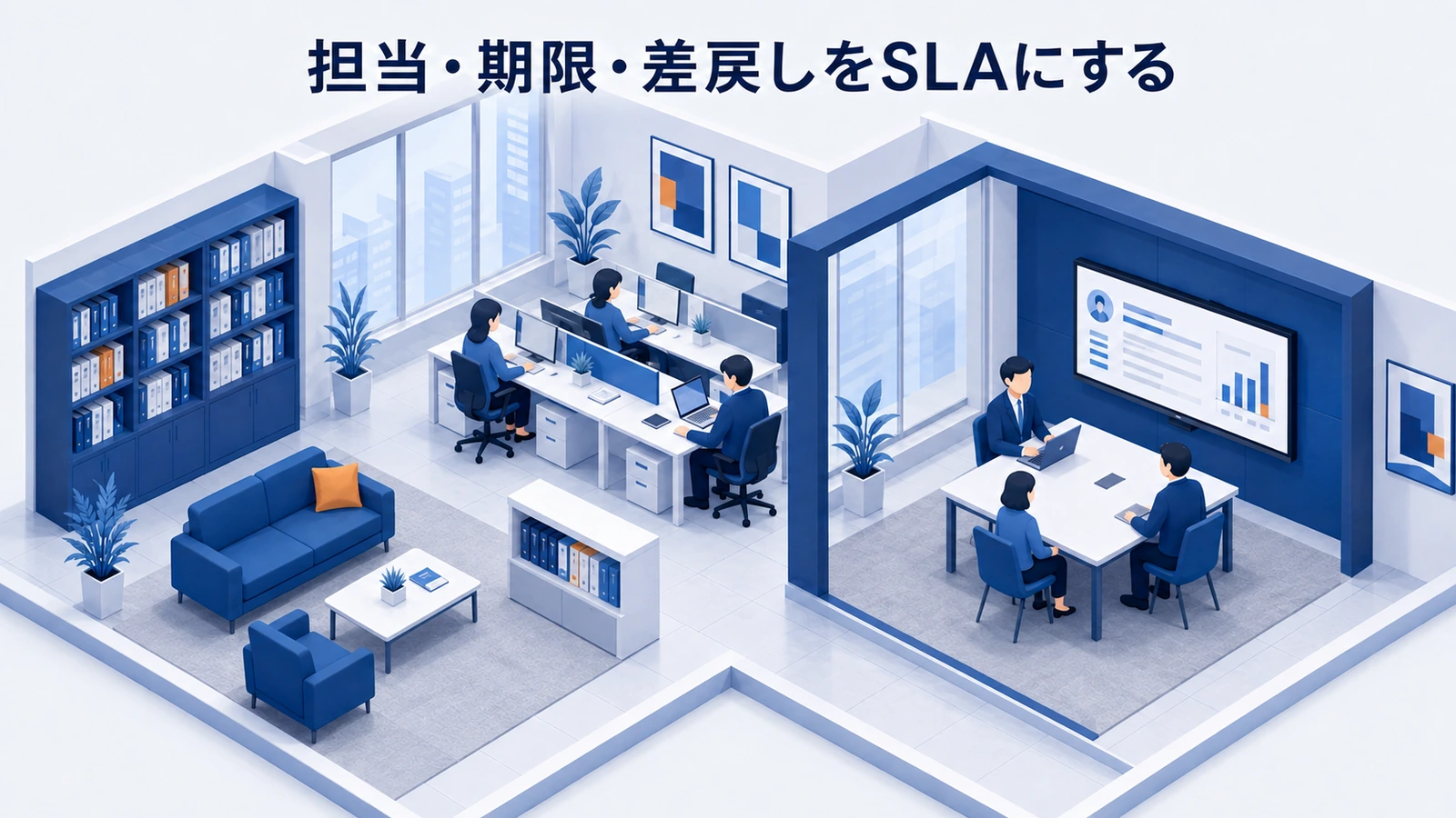 「担当・期限・差戻しをSLAにする」の要点を整理したImage 2.0図解