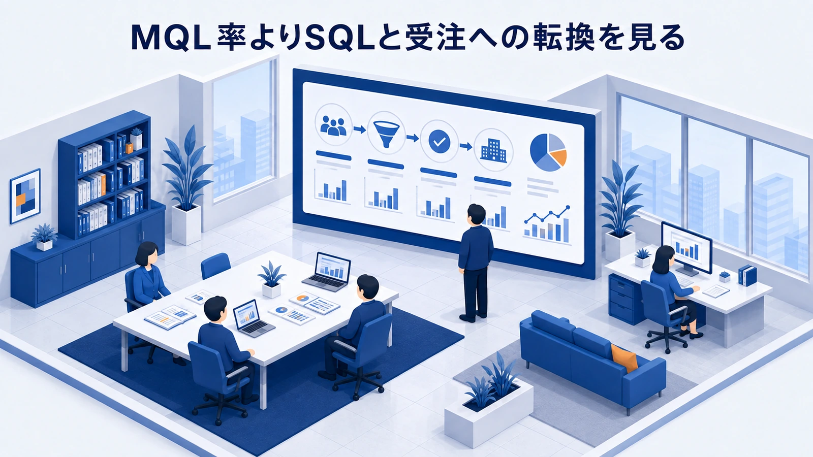 「MQL率よりSQLと受注への転換を見る」の要点を整理したImage 2.0図解