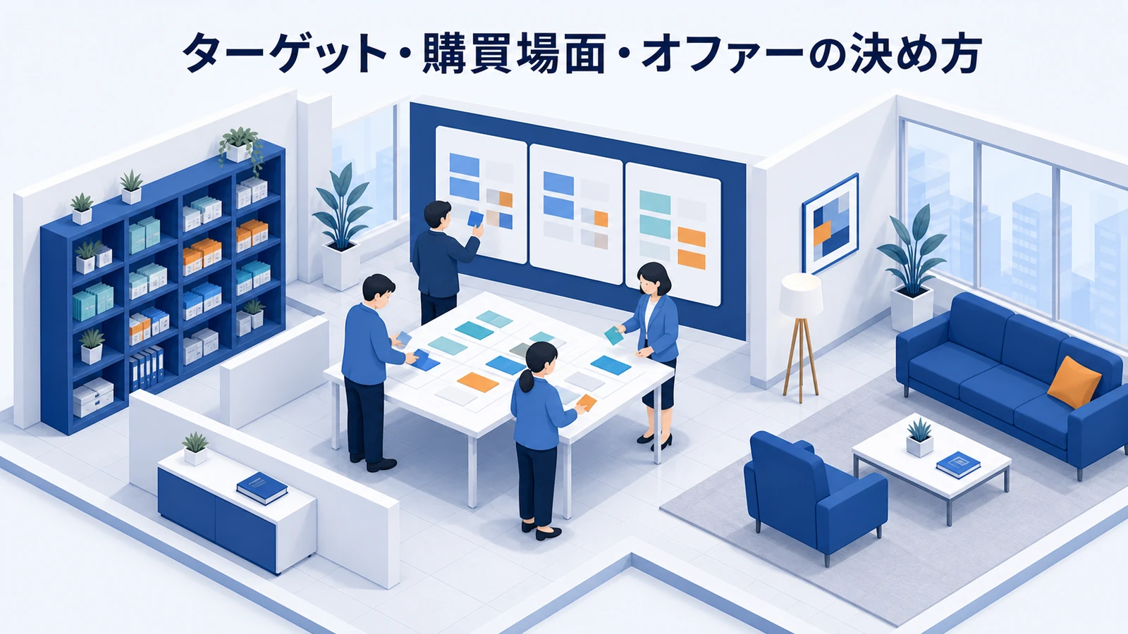 ターゲット・購買場面・オファーの決め方を示すWeb広告運用