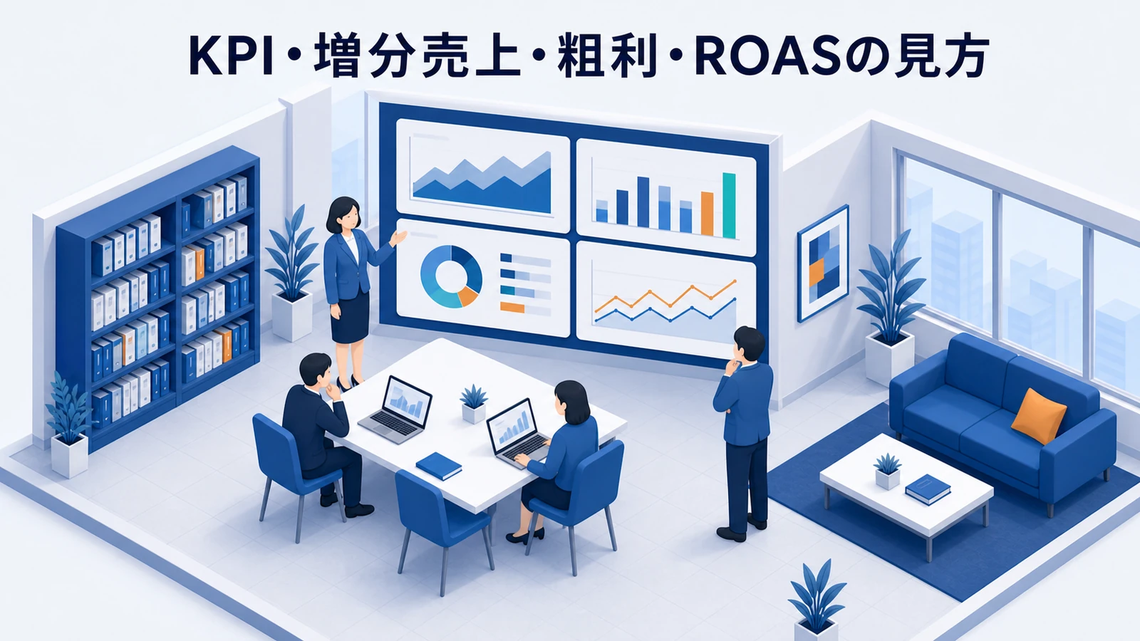 KPI・増分売上・粗利・ROASの見方を示すWeb広告運用
