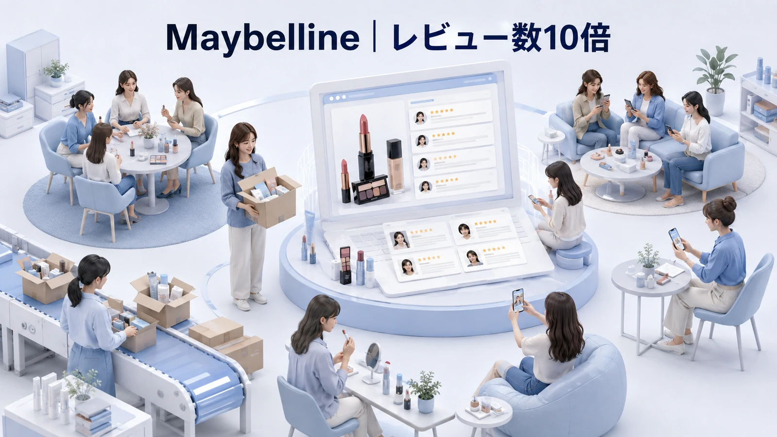 Maybelline|レビュー数が1年で10倍のサンプリングプロモーション成功事例