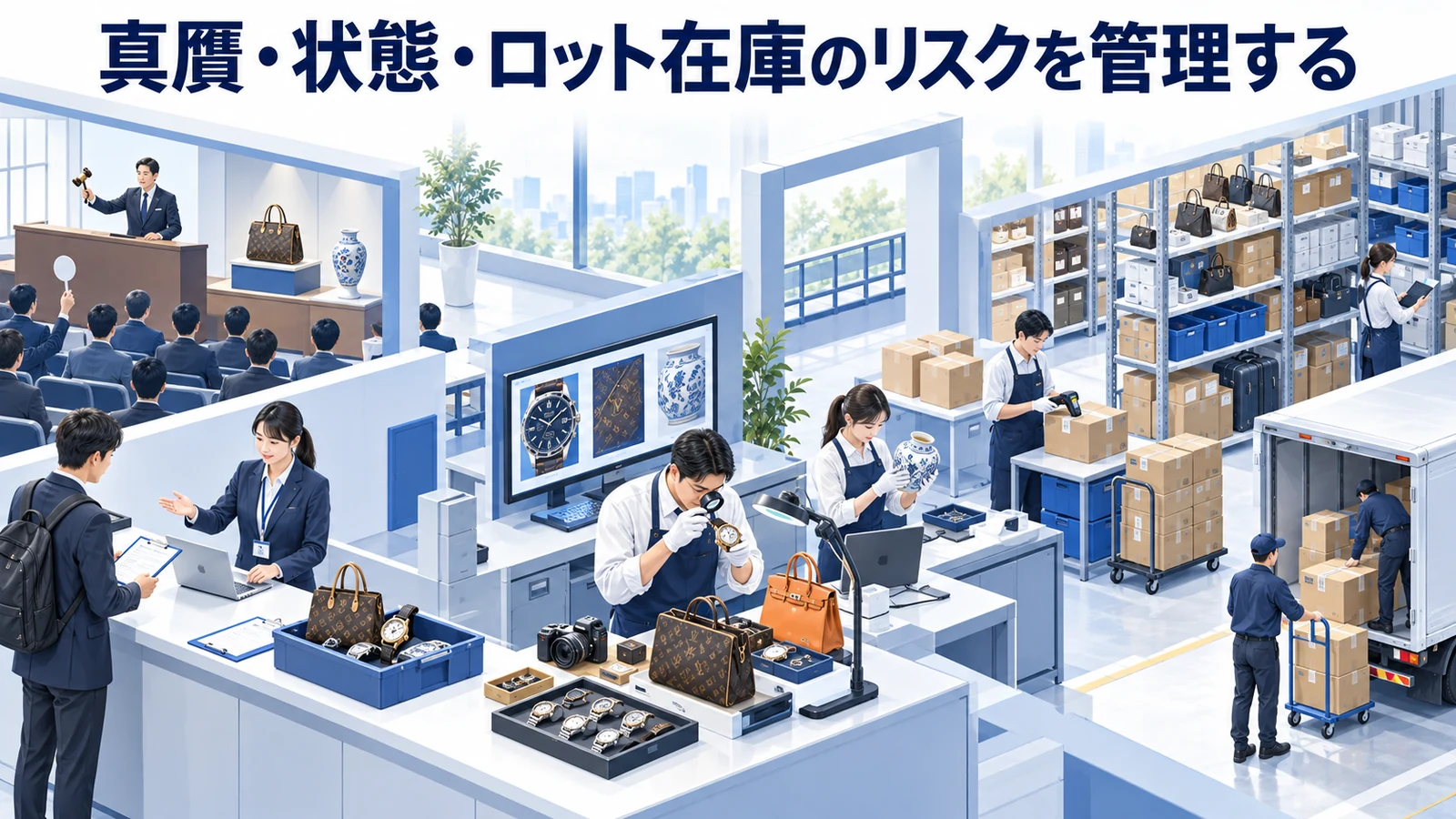 真贋・状態・ロット在庫のリスクを管理するを整理したImage 2.0図解
