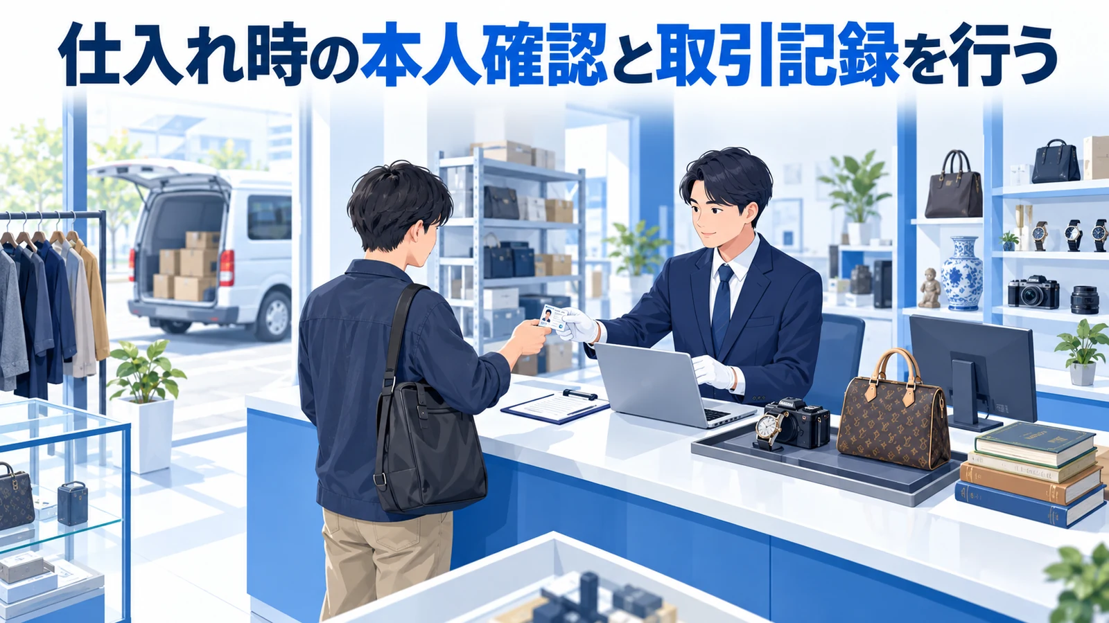 仕入れ時の本人確認と取引記録を行うを整理したImage 2.0図解
