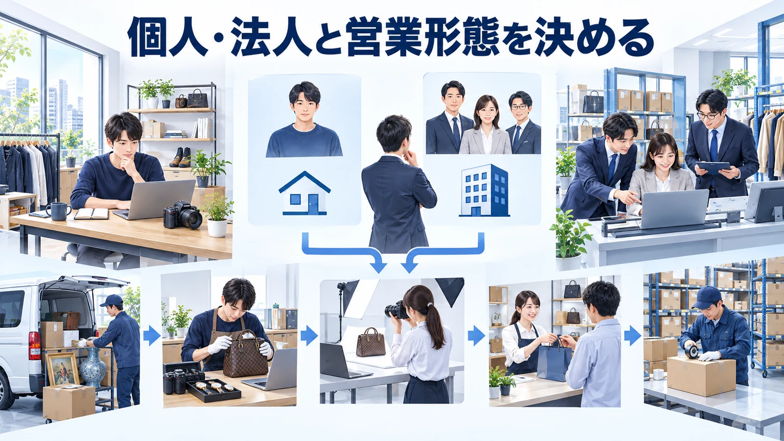 個人・法人と営業形態を決めるを整理したImage 2.0図解
