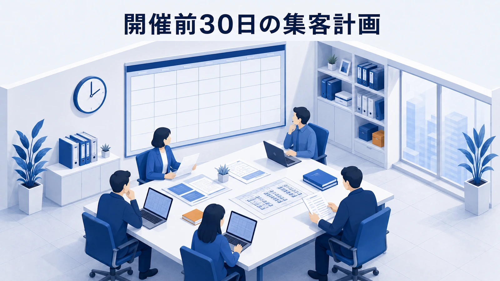 セミナー開催前30日のページ公開・告知・改善・リマインド計画