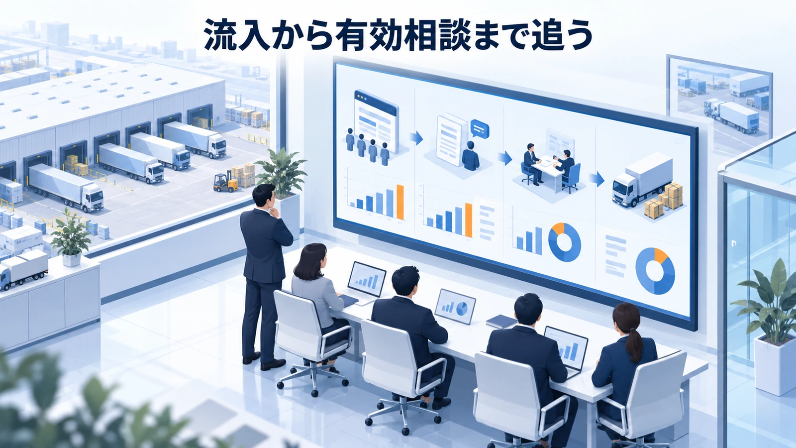 「流入から有効相談まで追う」の要点を整理したImage 2.0図解