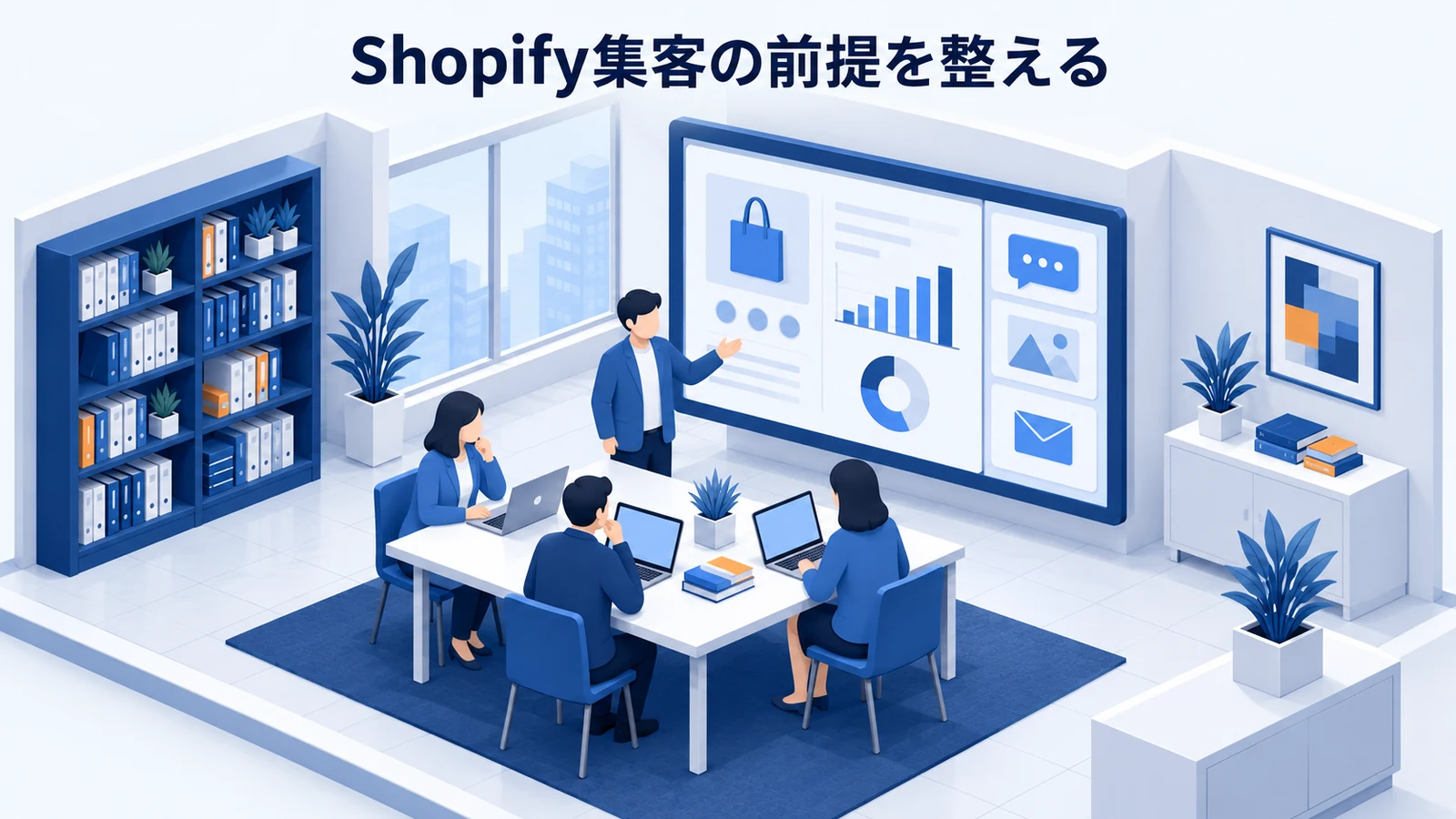 Shopify集客の前提を整えるを確認するShopifyストア運営者のImage 2.0図解