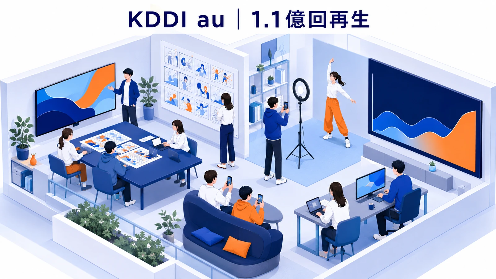 KDDI au|動画再生1.1億回、広告認知15.4%向上のショート動画マーケティング成功事例