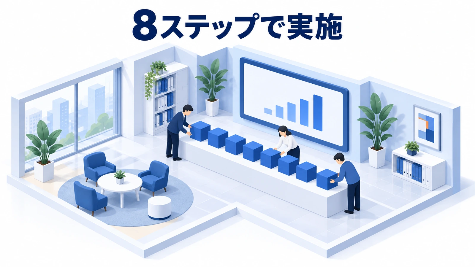8ステップで実施