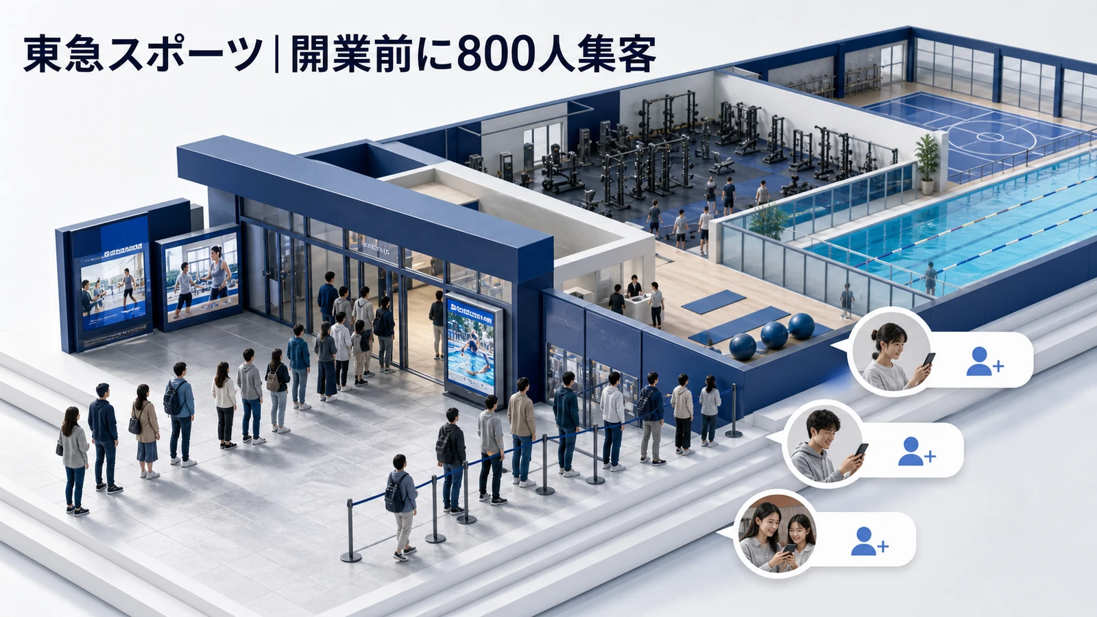 東急スポーツシステムが新店舗オープン前に約800人を集客を実現したスポーツマーケティング事例