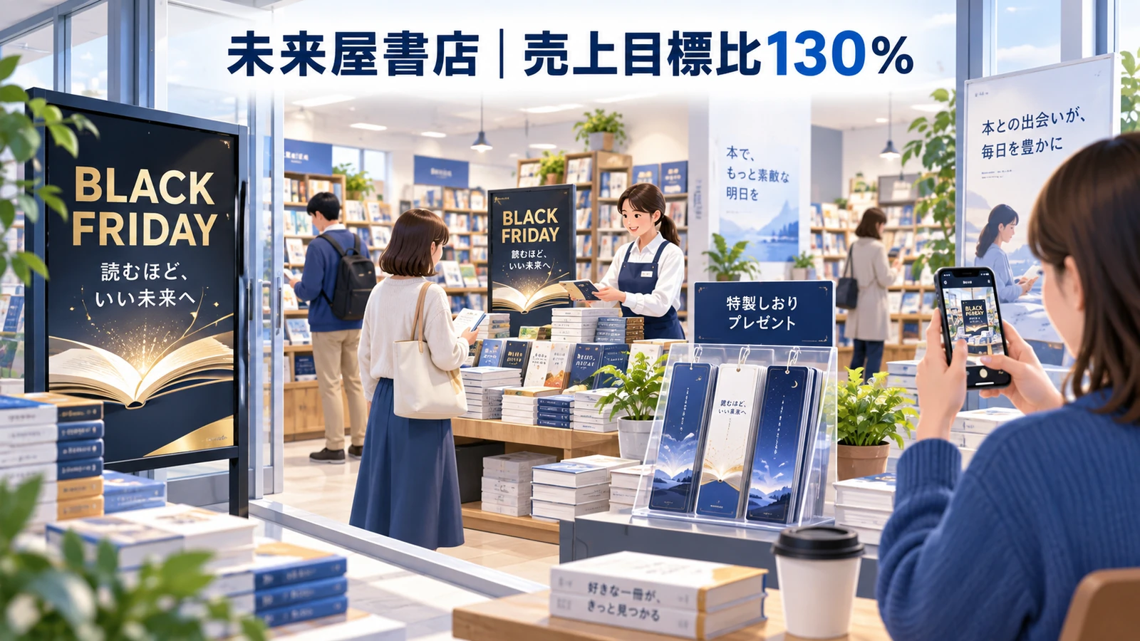 未来屋書店｜ブラックフライデー全店売上目標比130％のタレントキャスティング成功事例