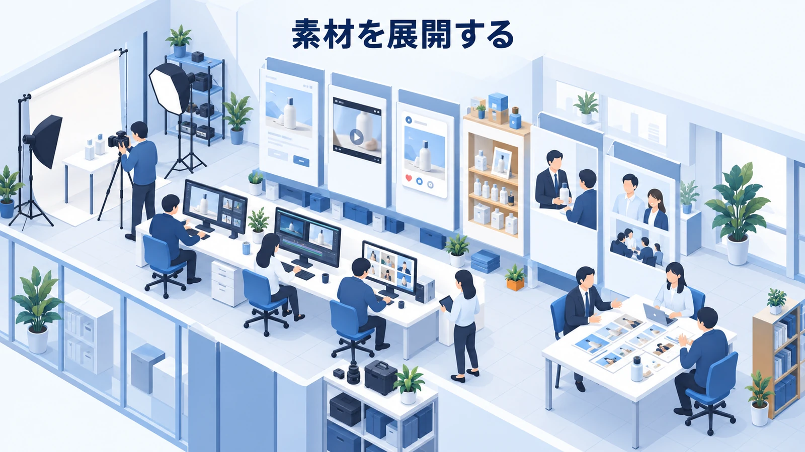 タレント素材を展開する