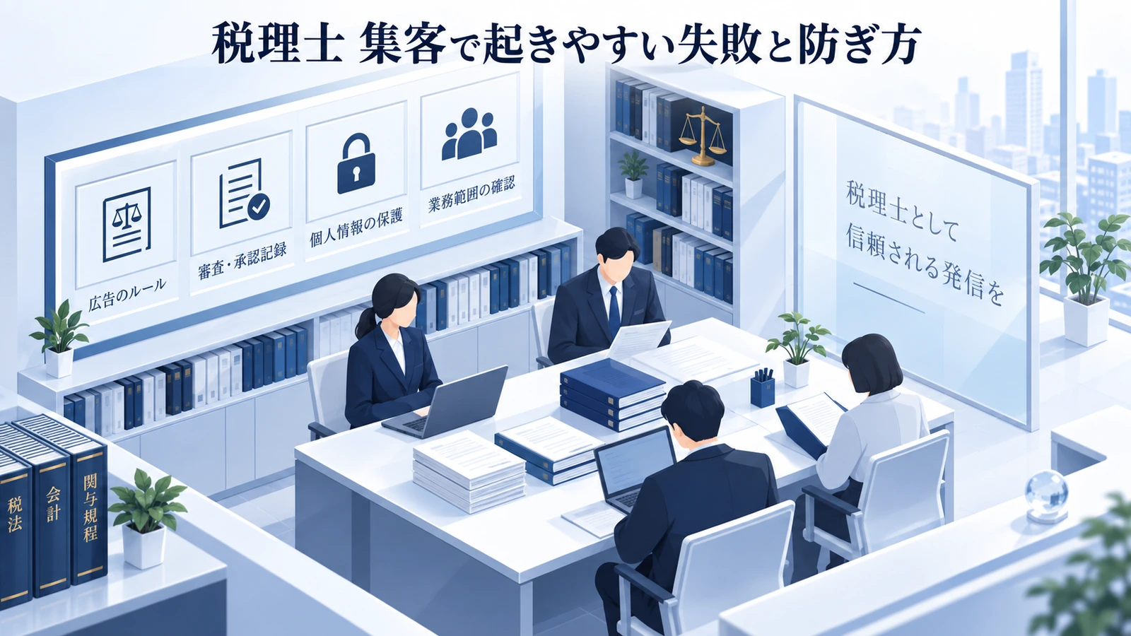 「税理士 集客で起きやすい失敗と防ぎ方」を整理したImage 2.0図解