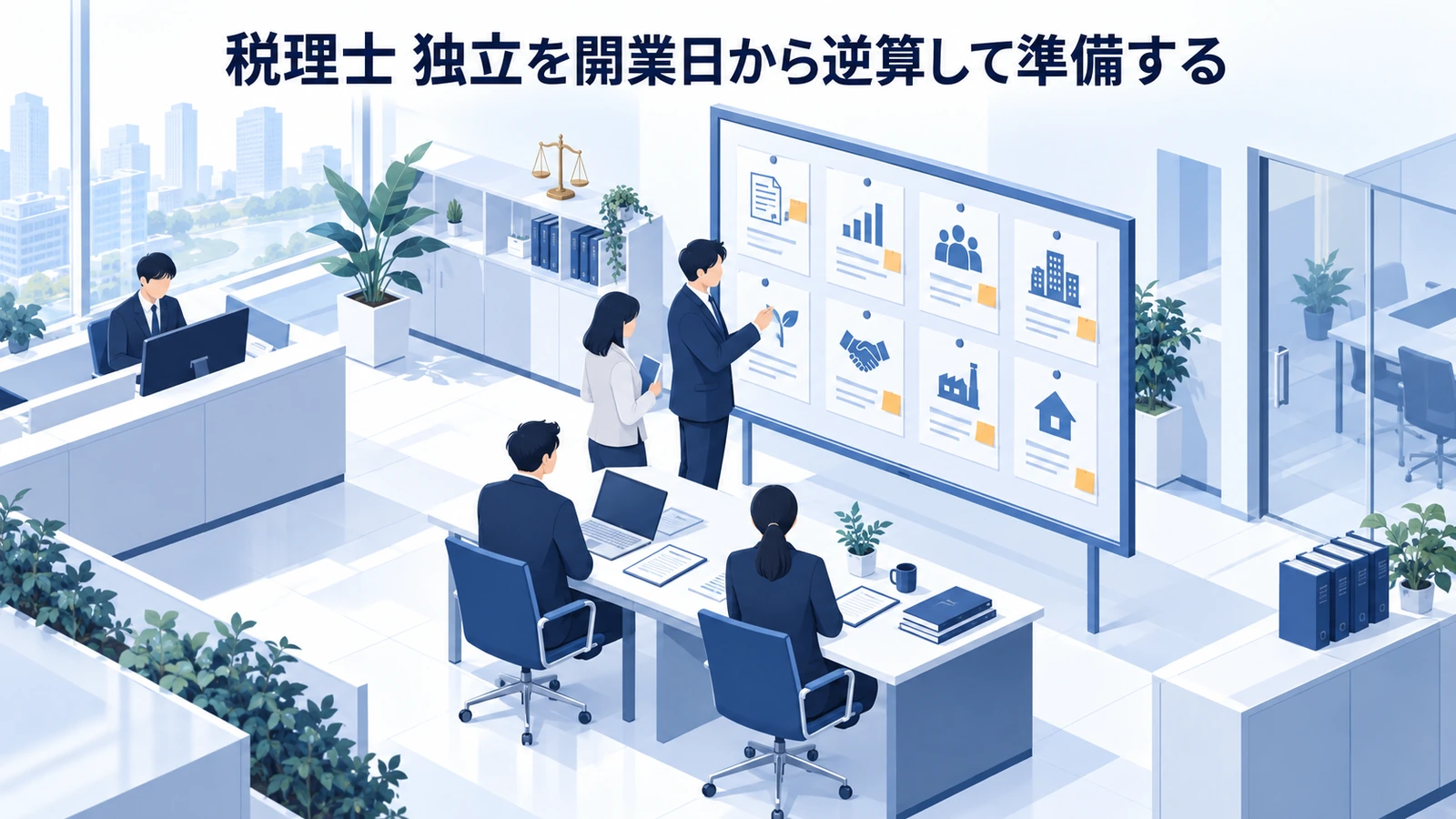 「税理士 独立を開業日から逆算して準備する」を整理したImage 2.0図解