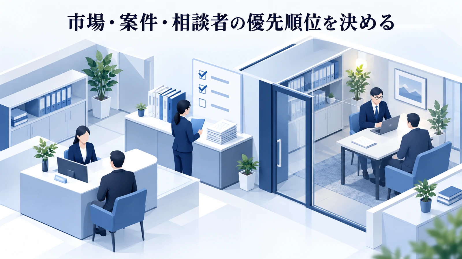 「市場・案件・相談者の優先順位を決める」を整理したImage 2.0図解