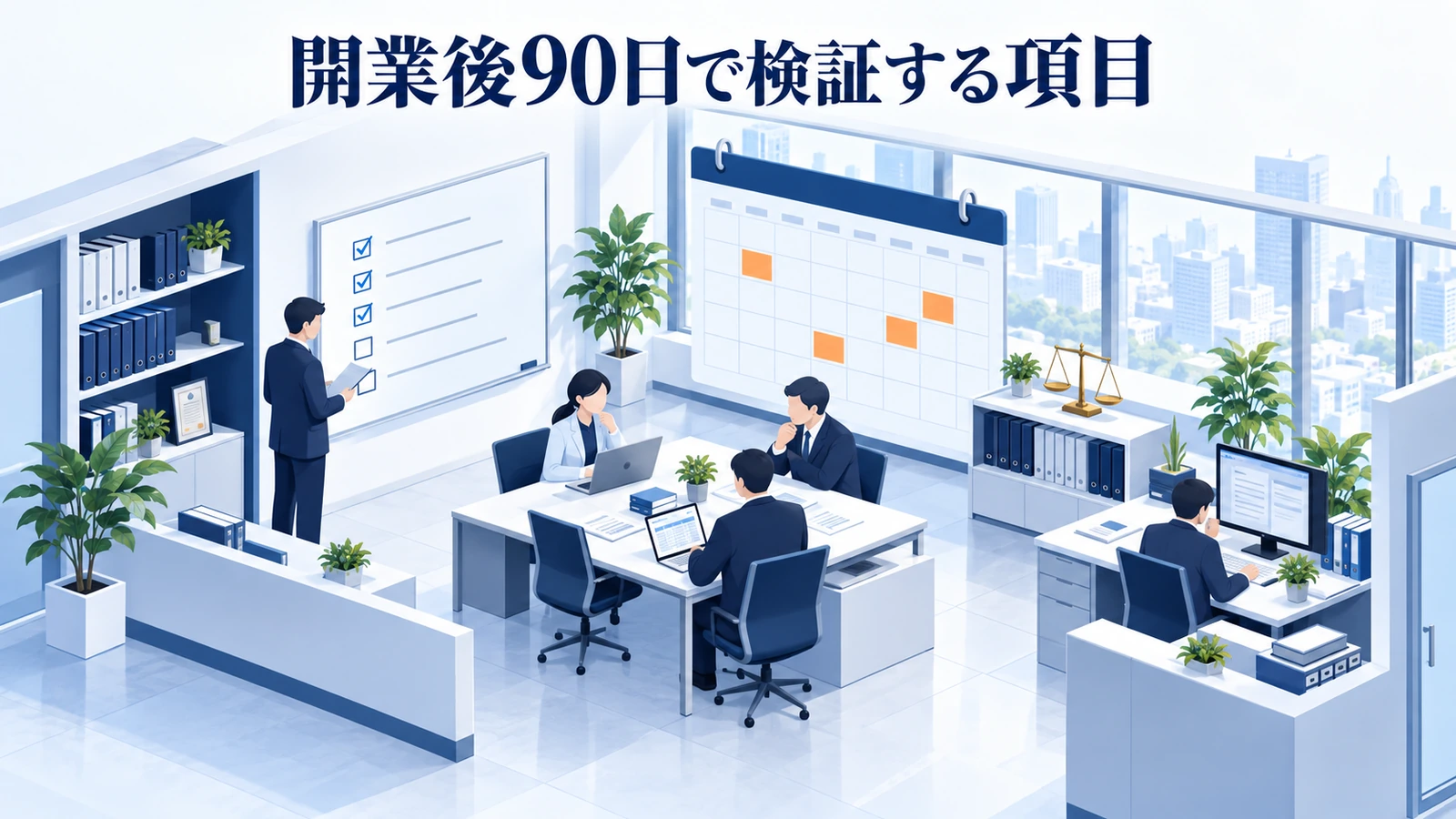 「開業後90日で検証する項目」を整理したImage 2.0図解