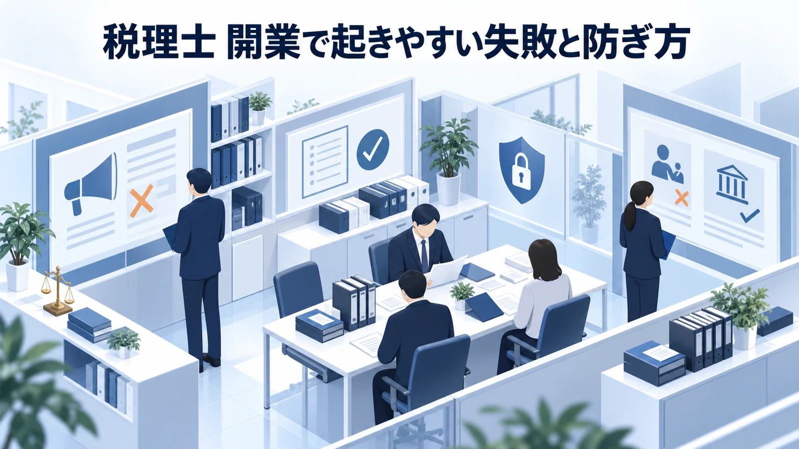 「税理士 開業で起きやすい失敗と防ぎ方」を整理したImage 2.0図解