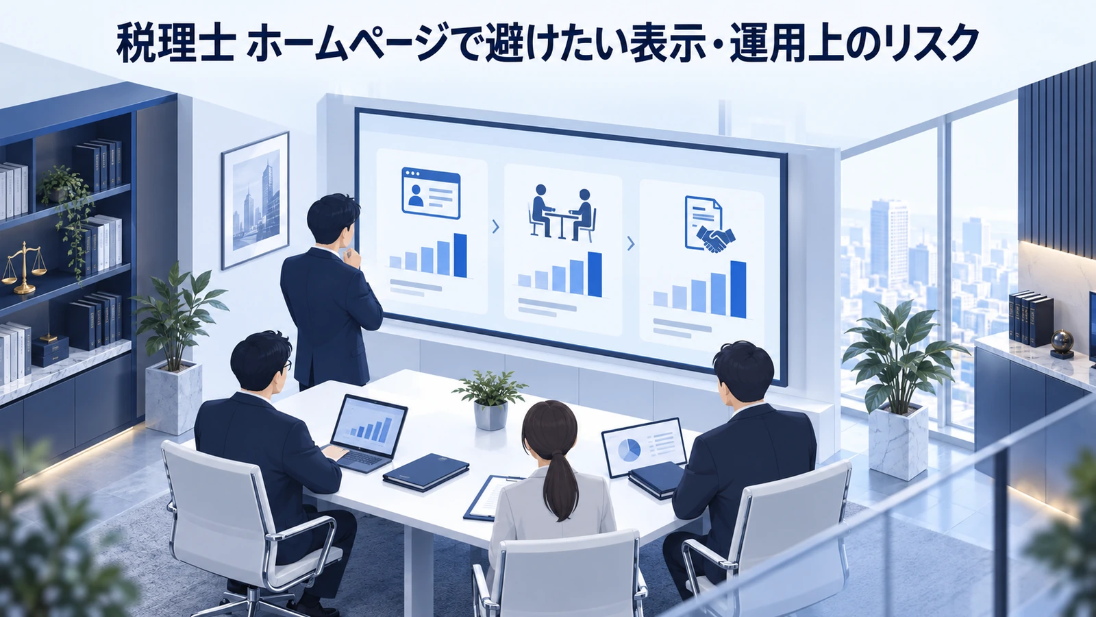 「税理士 ホームページで避けたい表示・運用上のリスク」を整理したImage 2.0図解
