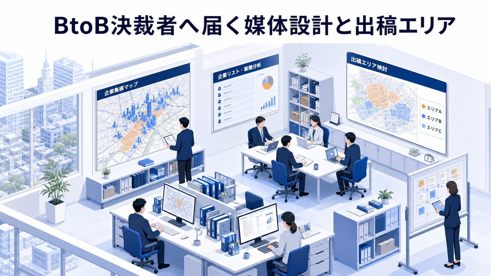 BtoB決裁者へ届く媒体設計と出稿エリアを示すタクシー広告運用設計