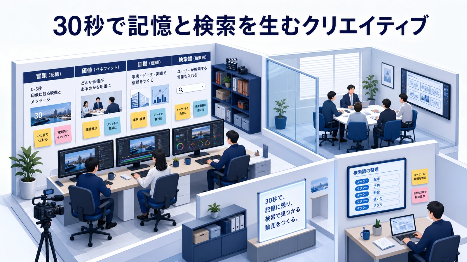 30秒で記憶と検索を生むクリエイティブを示すタクシー広告運用設計