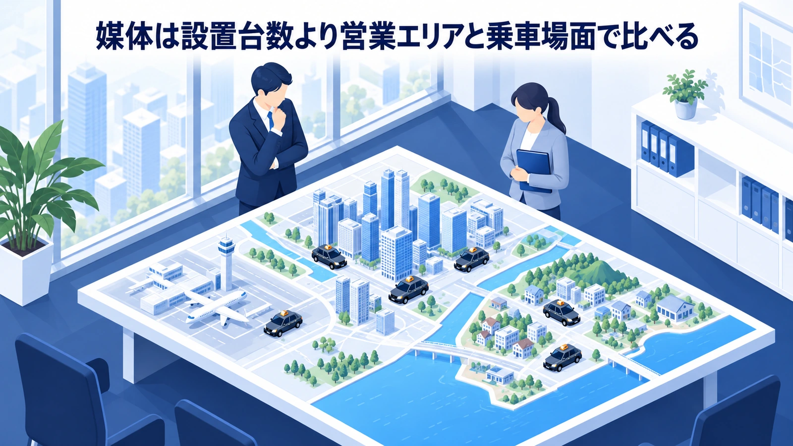 媒体は設置台数より営業エリアと乗車場面で比べるを実務目線で整理