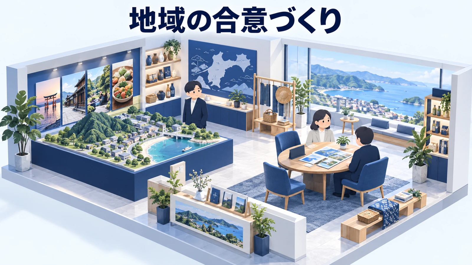 地域の合意を商品と販促の実行条件にするの図解