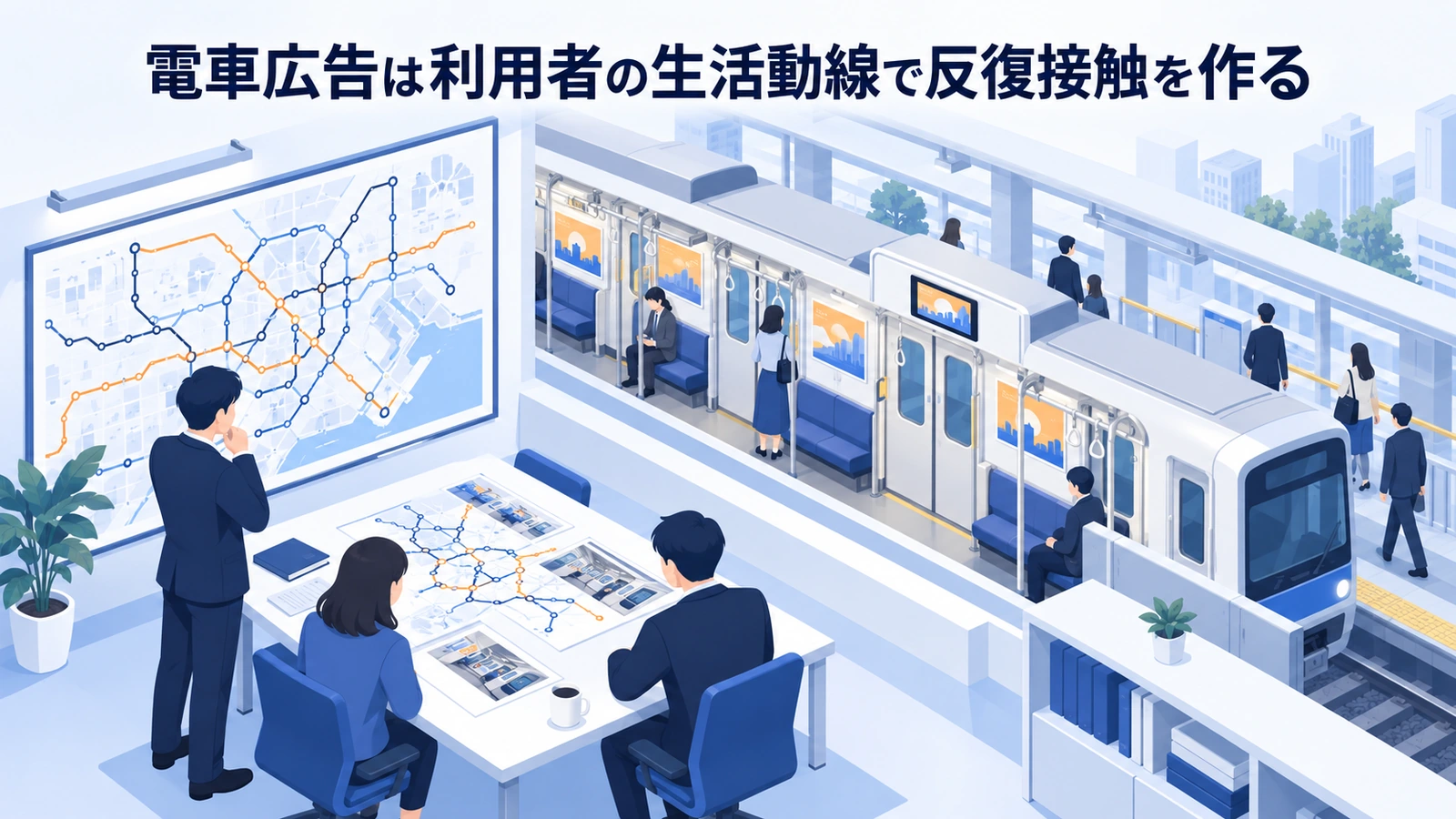 電車広告は利用者の生活動線で反復接触を作るを実務目線で整理