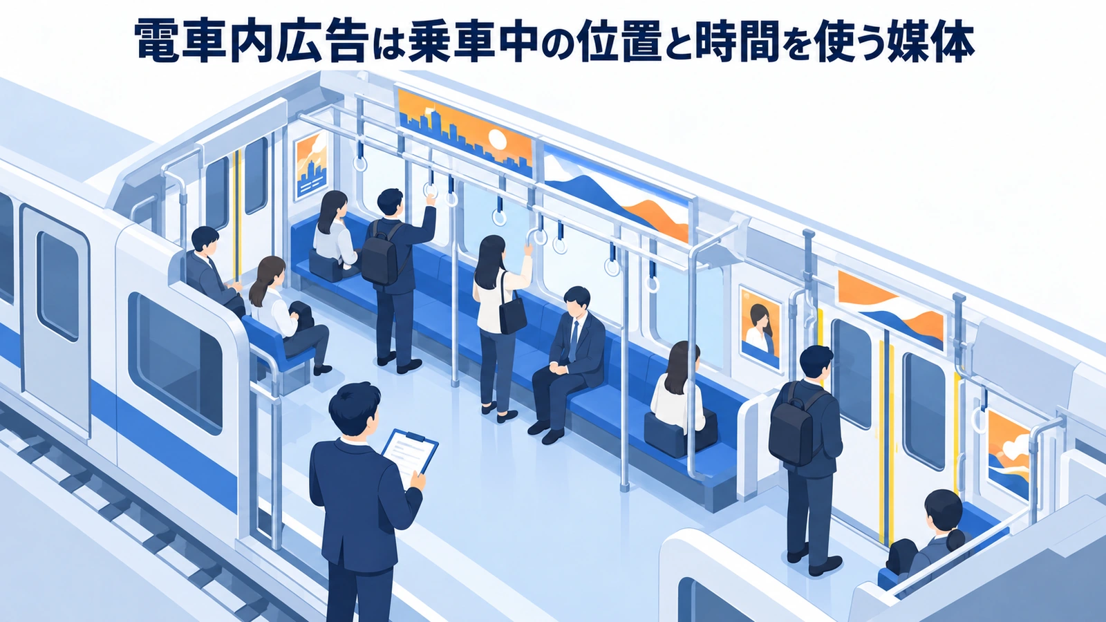 電車内広告は乗車中の位置と時間を使う媒体を実務目線で整理