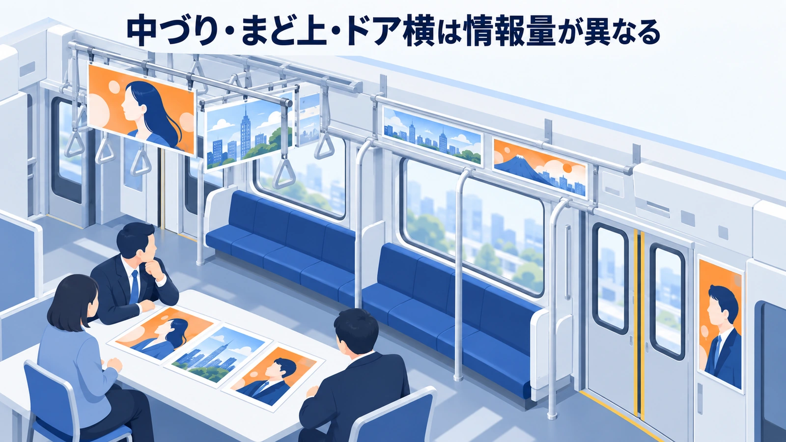 中づり・まど上・ドア横は情報量が異なるを実務目線で整理