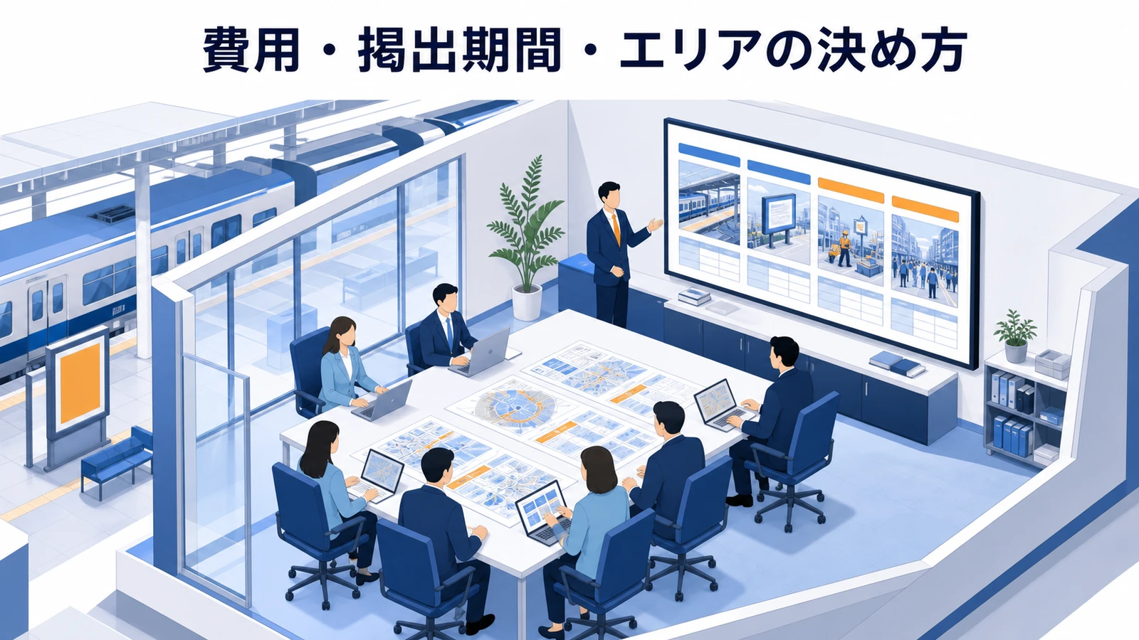 費用・掲出期間・エリアの決め方を示す交通広告設計