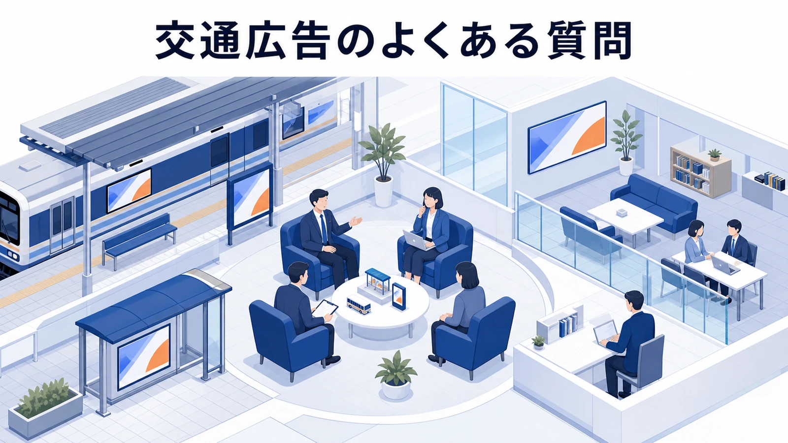 交通広告のよくある質問を示す交通広告設計