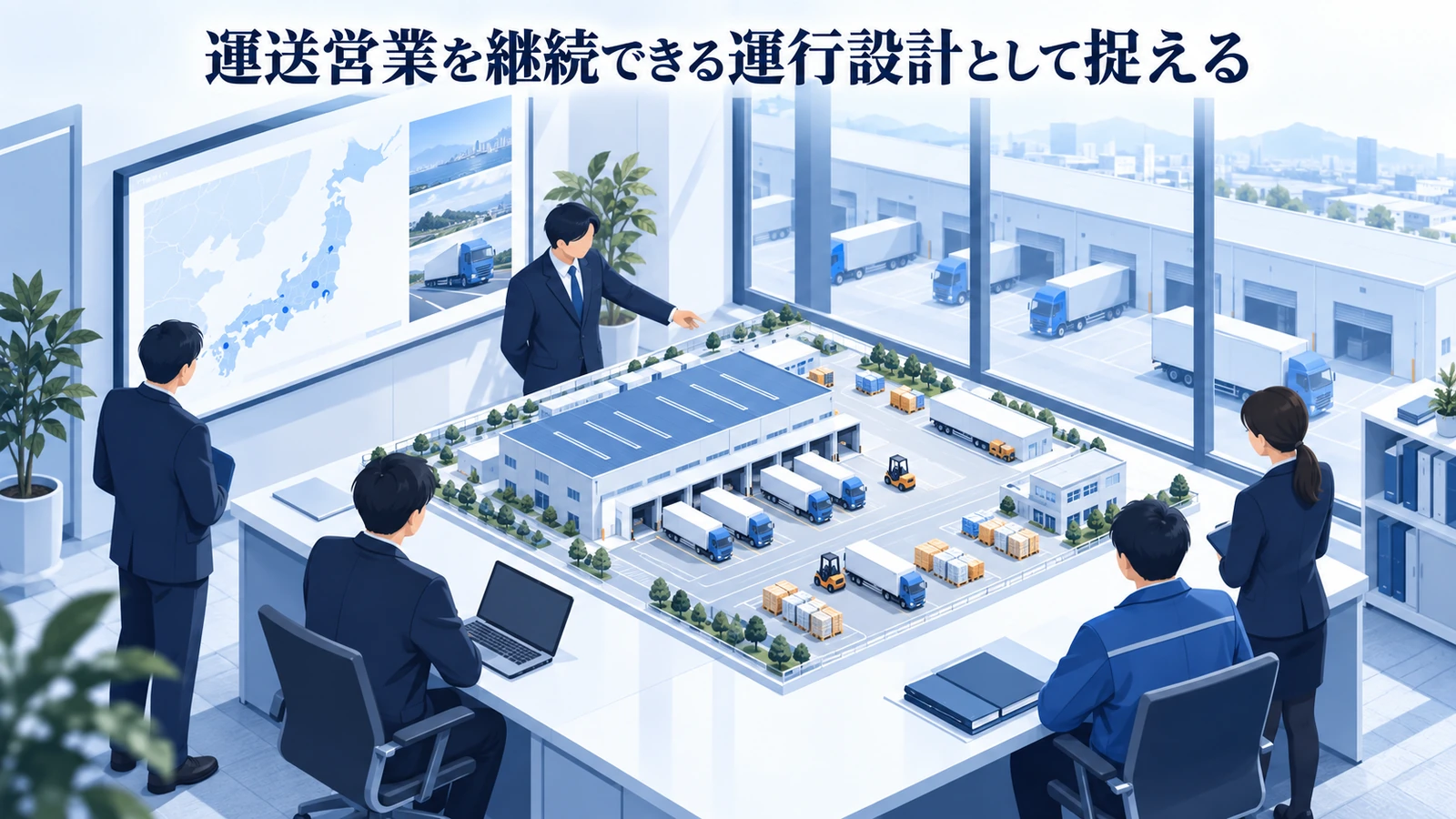「運送営業を継続できる運行設計として捉える」の要点を整理したImage 2.0図解