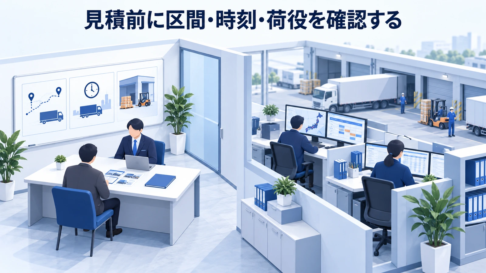 「見積前に区間・時刻・荷役を確認する」の要点を整理したImage 2.0図解