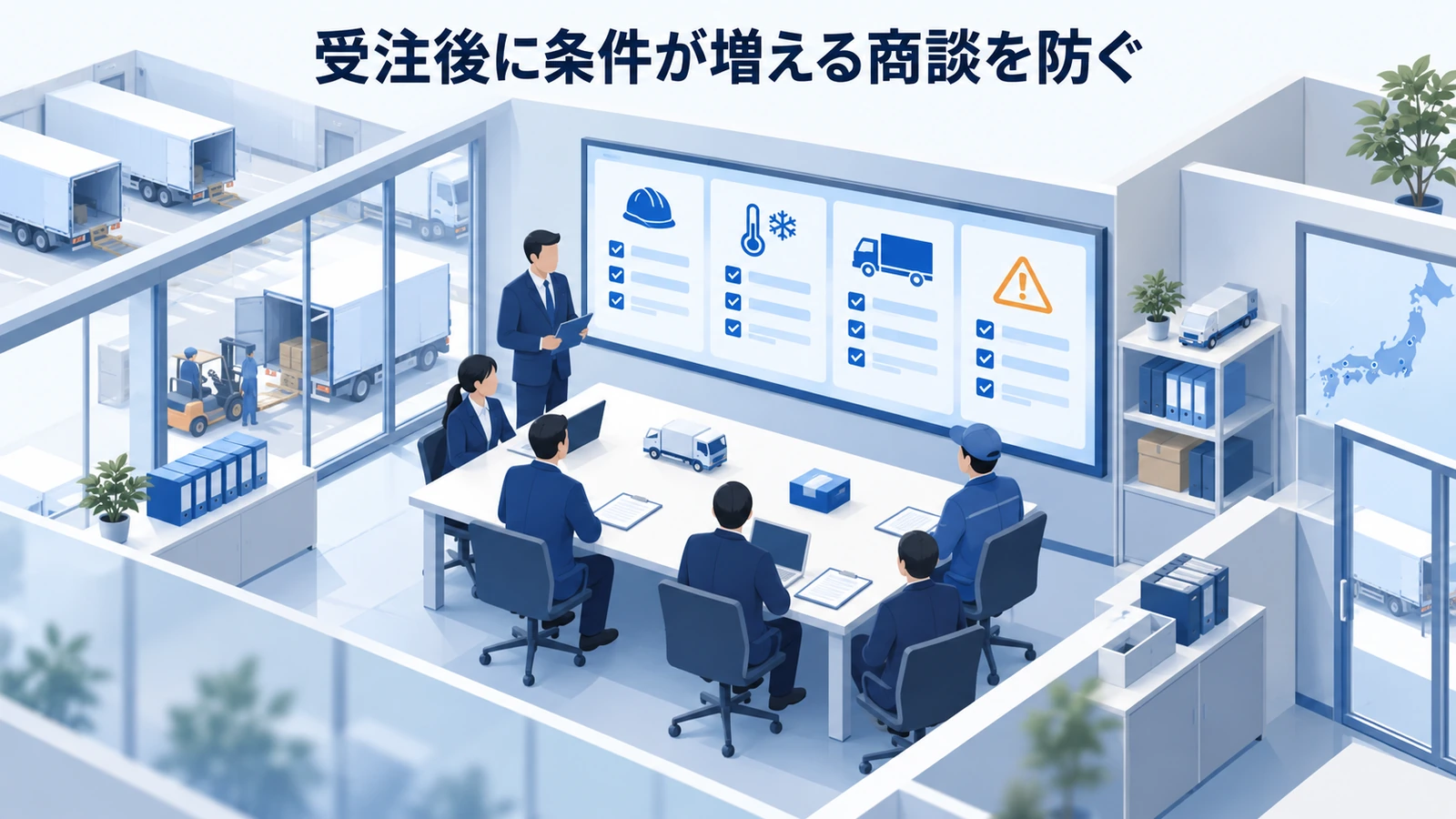 「受注後に条件が増える商談を防ぐ」の要点を整理したImage 2.0図解