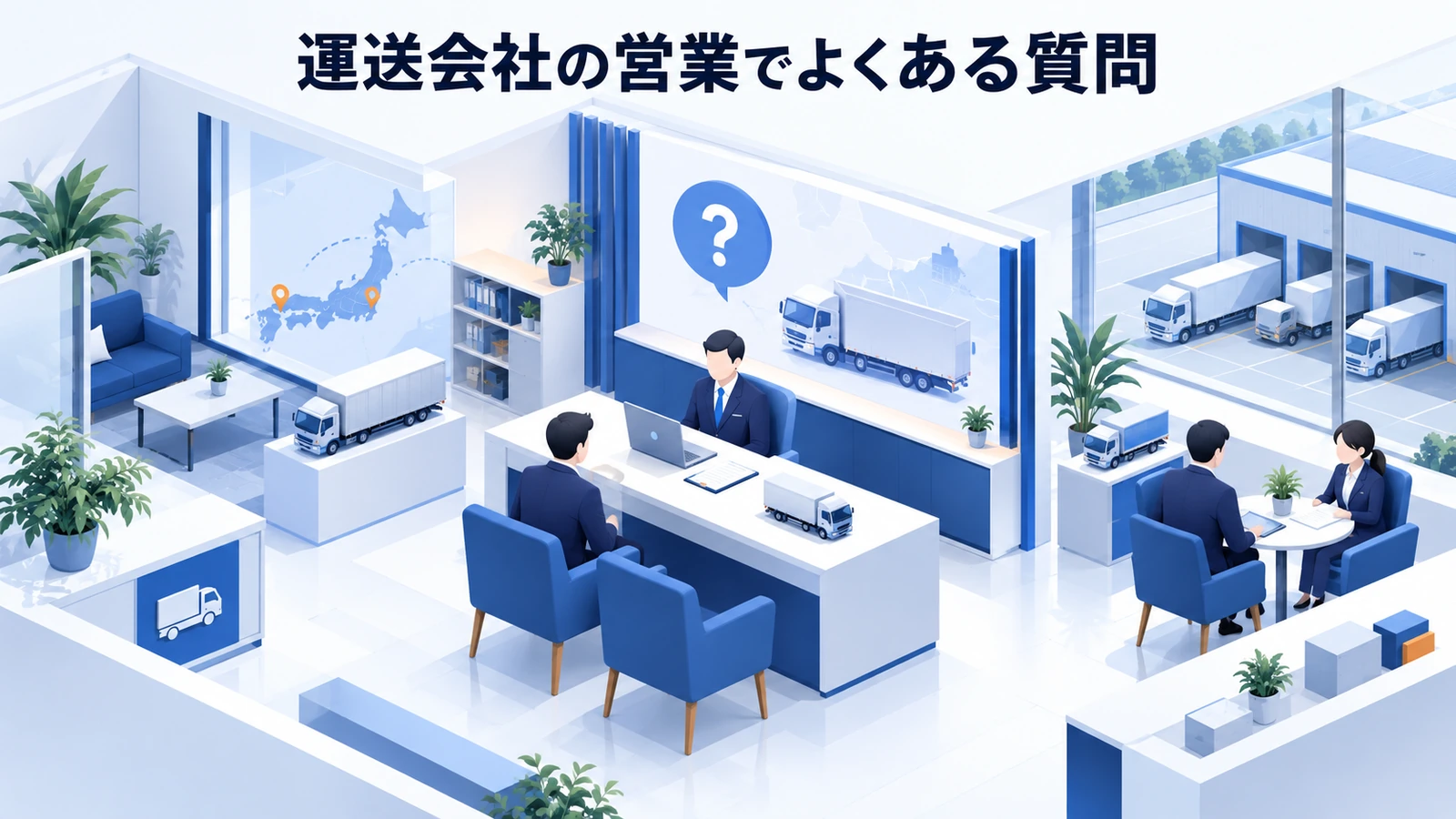 「運送会社の営業でよくある質問」の要点を整理したImage 2.0図解