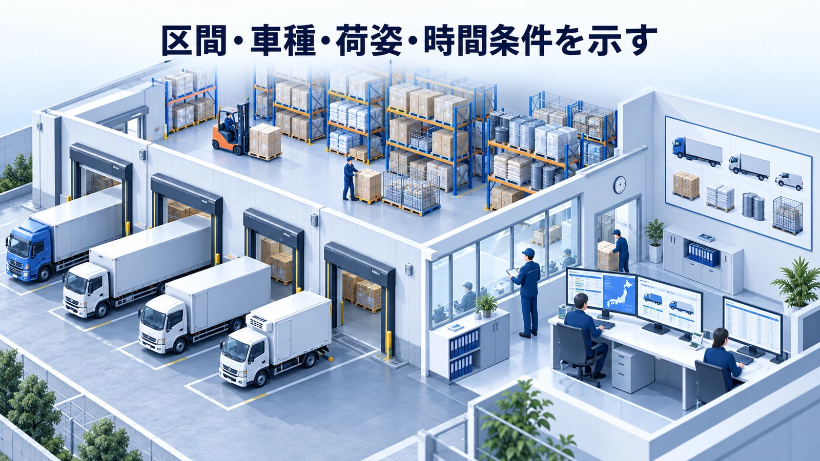 「区間・車種・荷姿・時間条件を示す」の要点を整理したImage 2.0図解