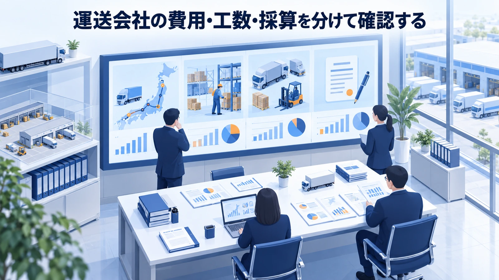 「運送会社の費用・工数・採算を分けて確認する」の要点を整理したImage 2.0図解
