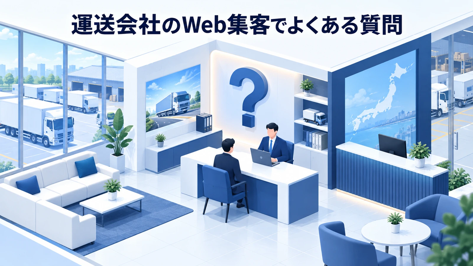「運送会社のWeb集客でよくある質問」の要点を整理したImage 2.0図解