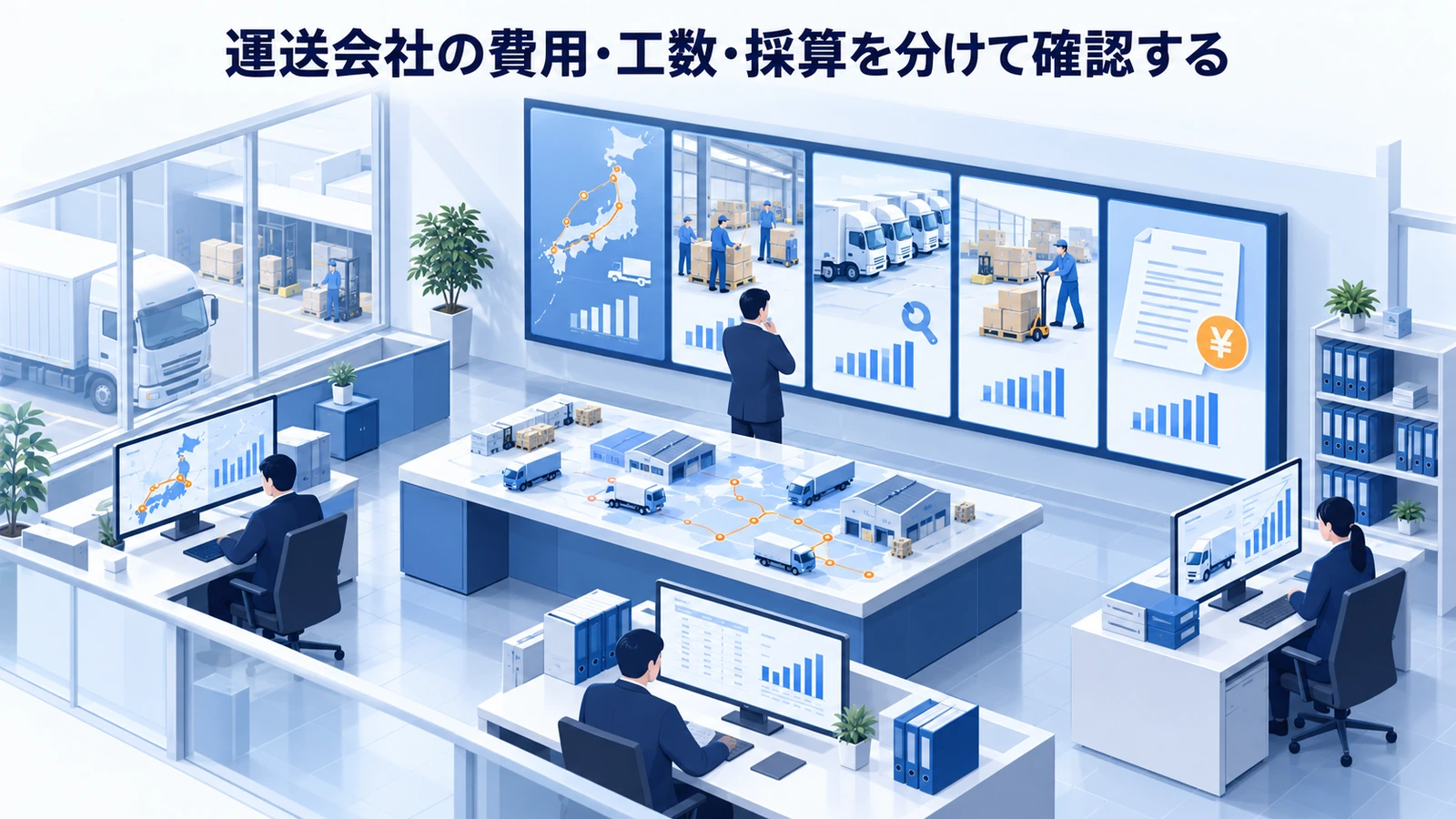 「運送会社の費用・工数・採算を分けて確認する」の要点を整理したImage 2.0図解