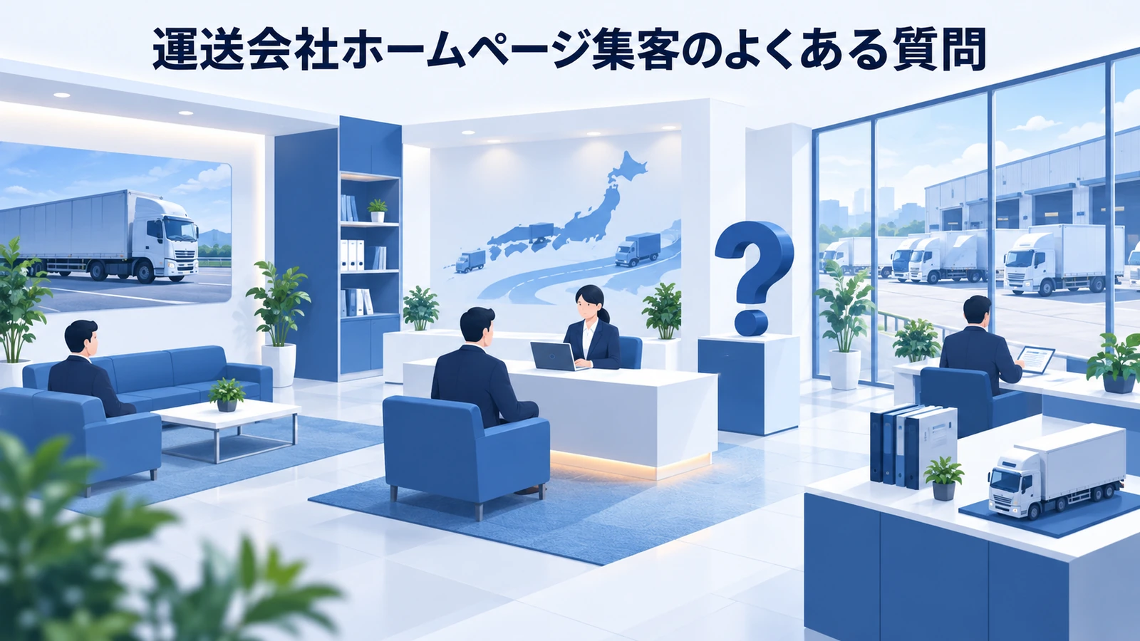 「運送会社ホームページ集客のよくある質問」の要点を整理したImage 2.0図解