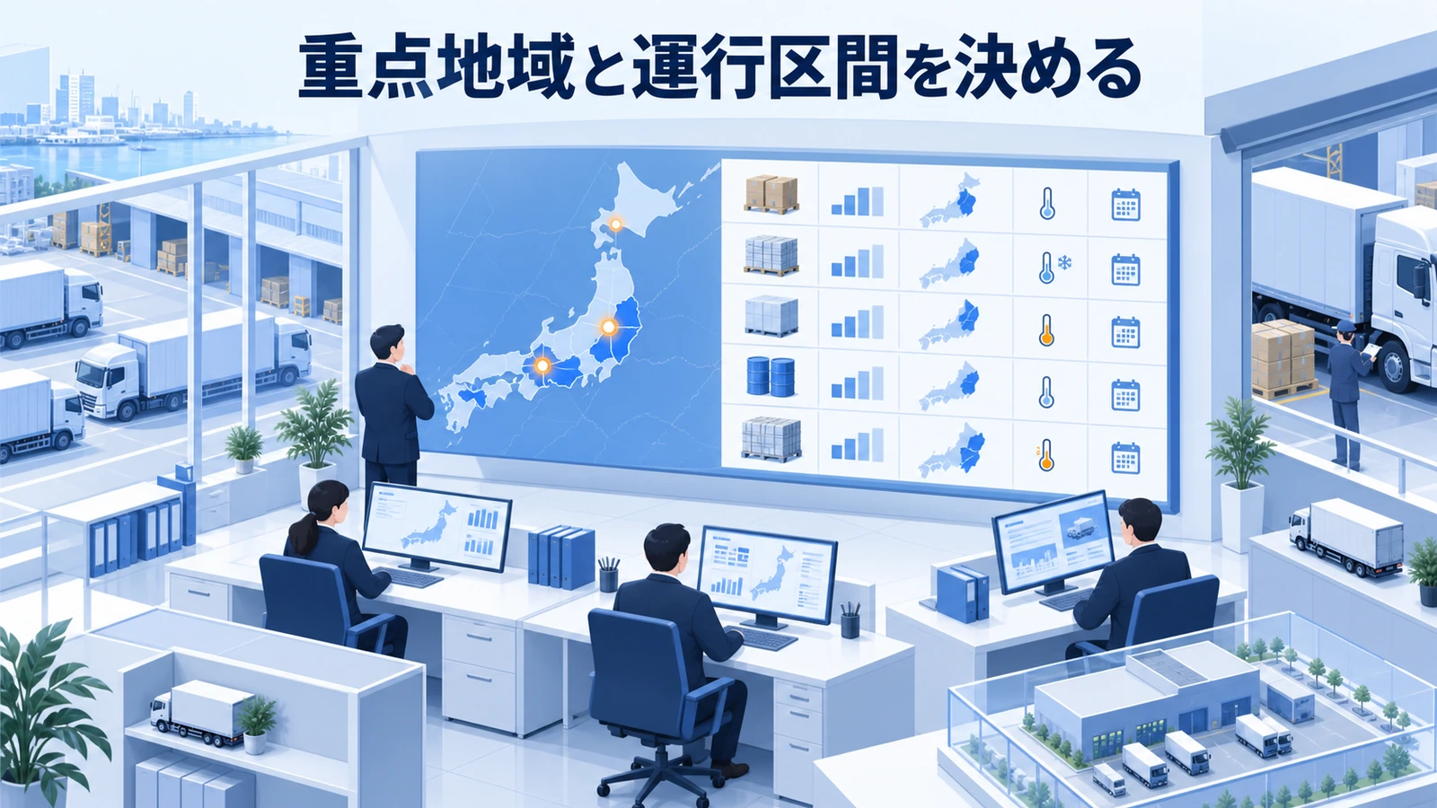 「重点地域と運行区間を決める」の要点を整理したImage 2.0図解