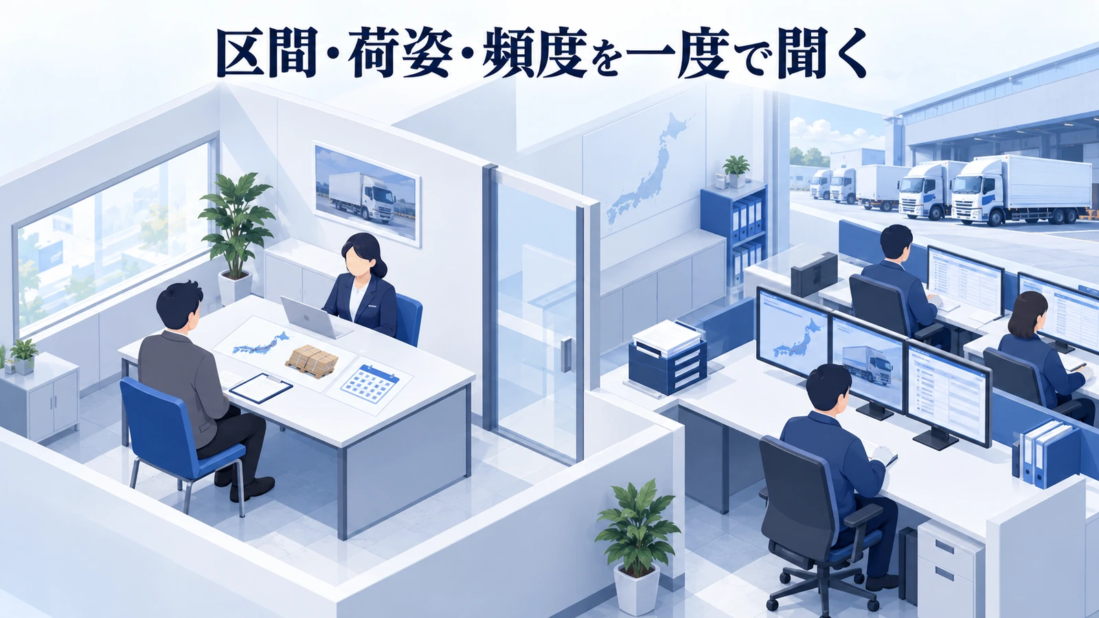 「区間・荷姿・頻度を一度で聞く」の要点を整理したImage 2.0図解
