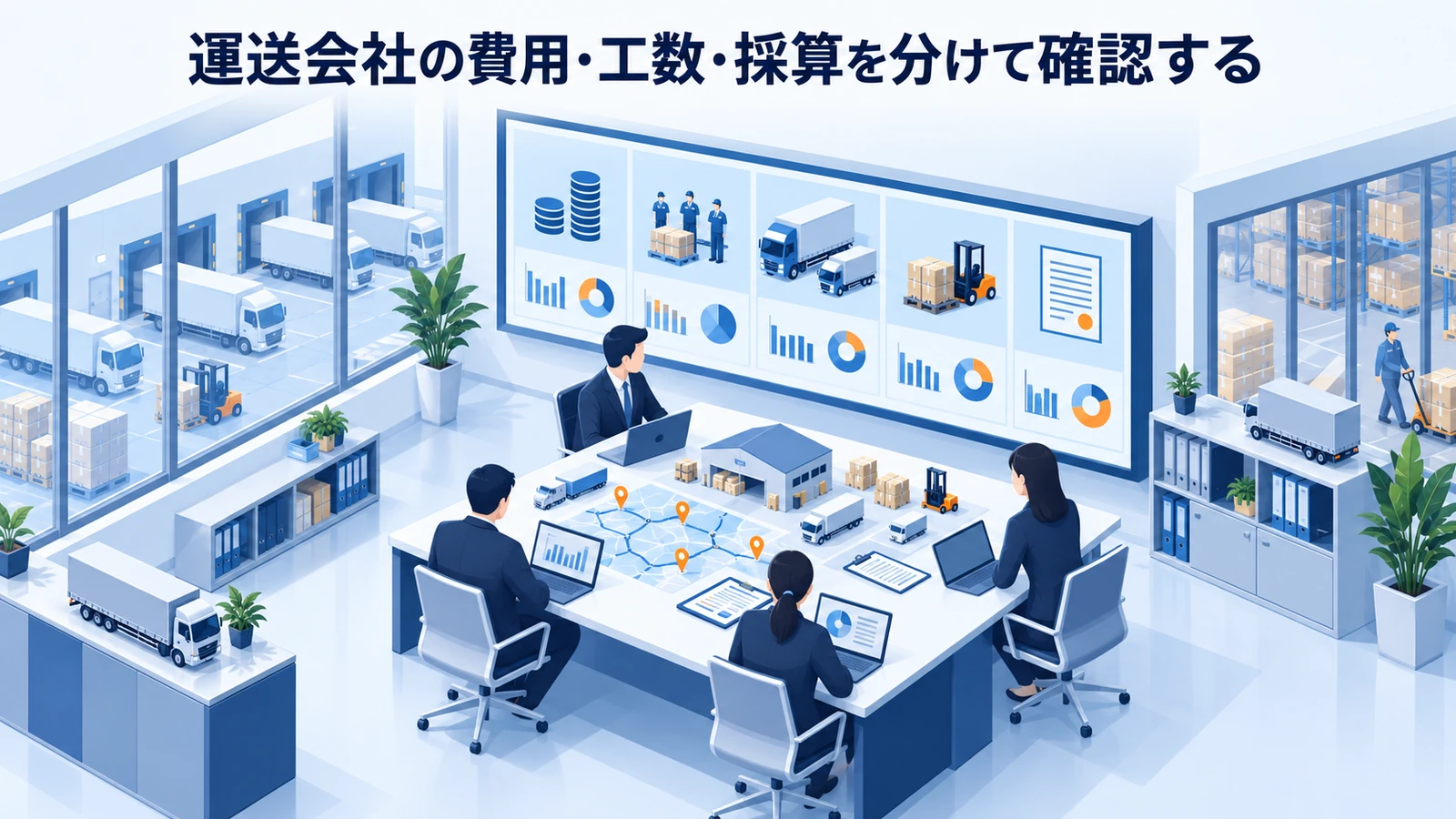 「運送会社の費用・工数・採算を分けて確認する」の要点を整理したImage 2.0図解