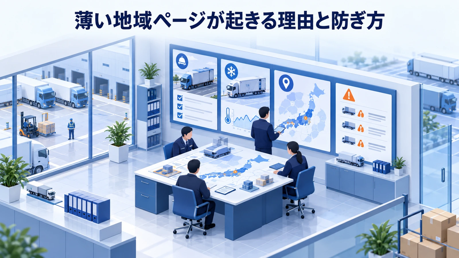 「薄い地域ページが起きる理由と防ぎ方」の要点を整理したImage 2.0図解